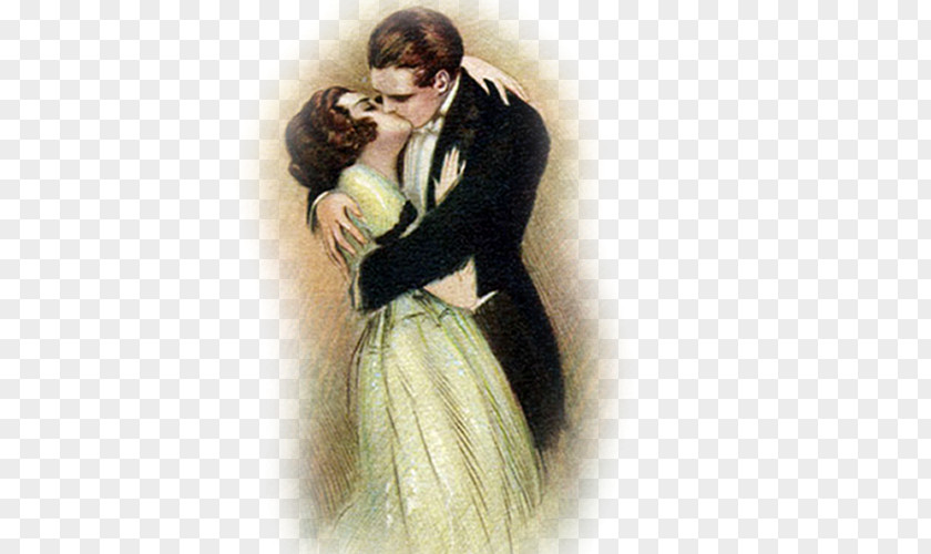 Vintage Couple Romance PNG