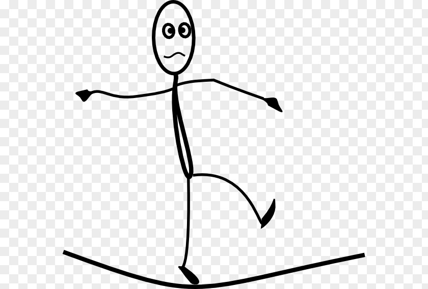 Angry Stickman Cliparts Tightrope Walking Cartoon Circus Stick Figure Clip Art PNG