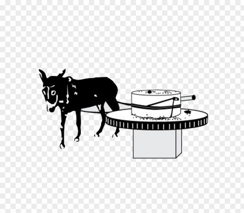 Black Donkey And Stone Cartoon Dog Illustration PNG
