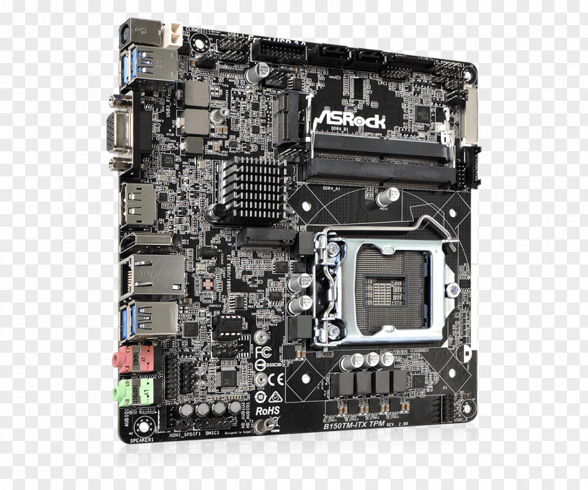 Intel Graphics Cards & Video Adapters Motherboard Asrock Asro H110MTM-ITX R2.0 H110 90-MXB4G0-A0UAYZ Mini-ITX PNG