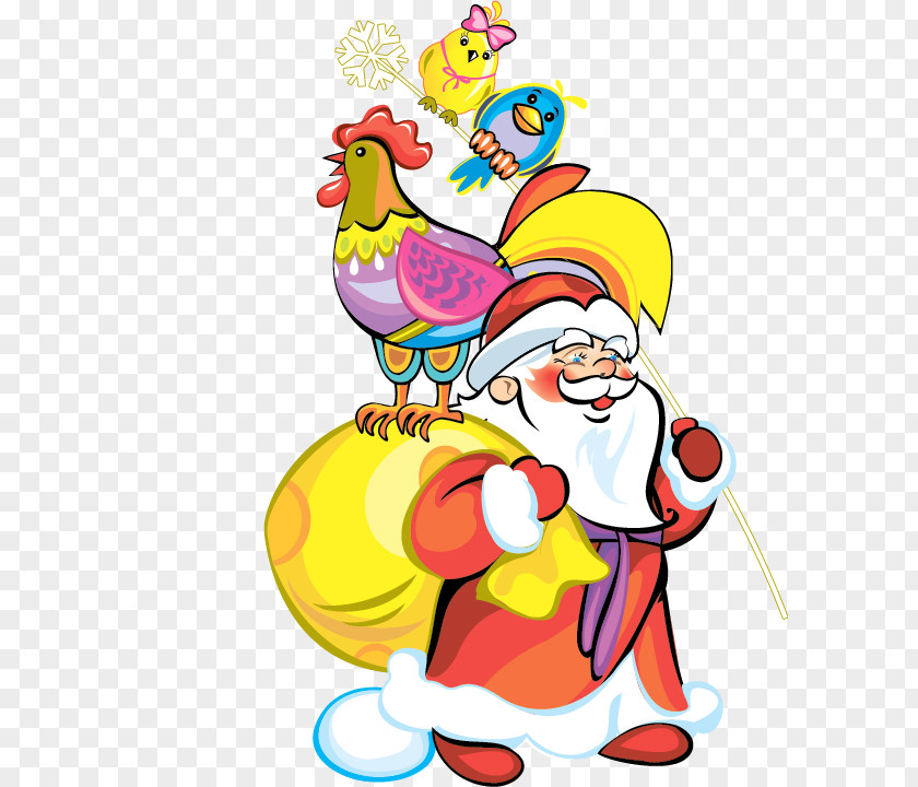 Santa Claus Ded Moroz Christmas New Year Clip Art PNG