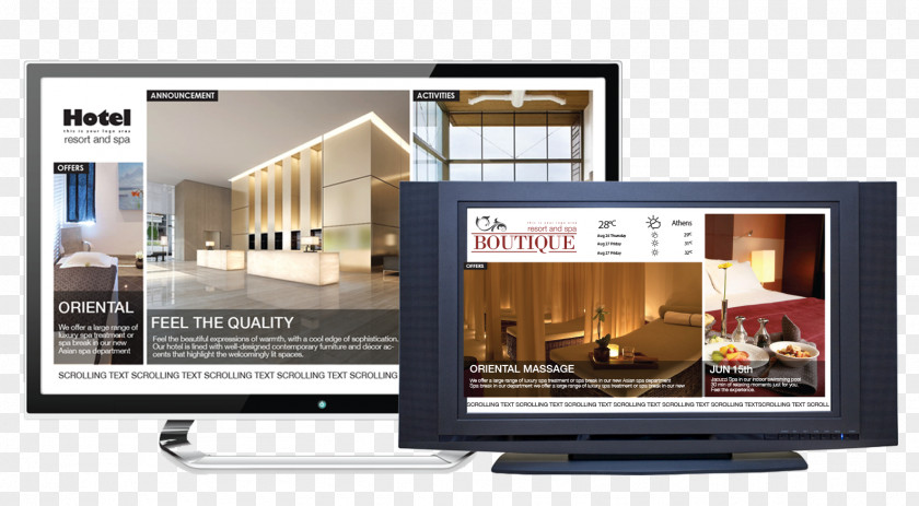 Tvset Television Display Advertising Flat Panel Computer Monitors PNG