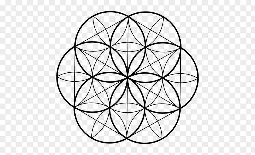 Circle Sacred Geometry Overlapping Circles Grid Vesica Piscis PNG