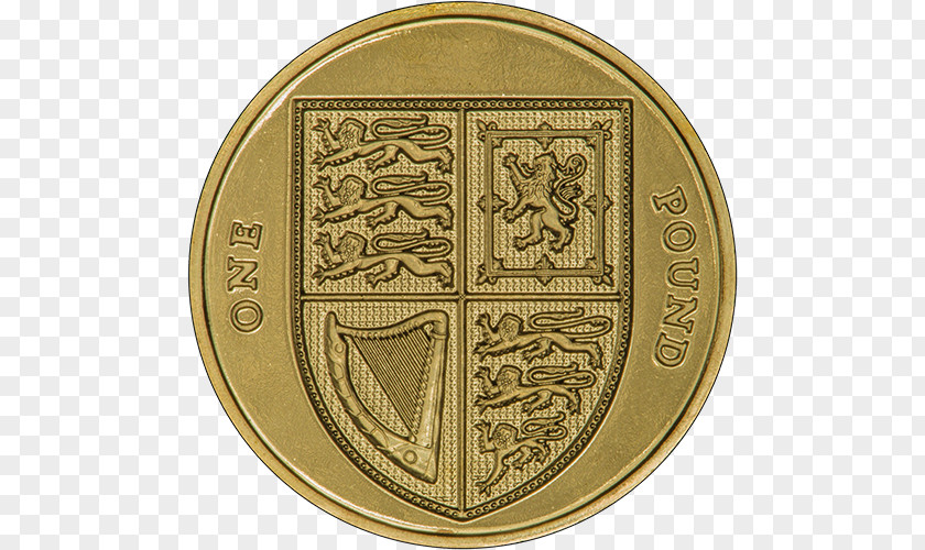 Coin Coins Of The Pound Sterling One Gold PNG