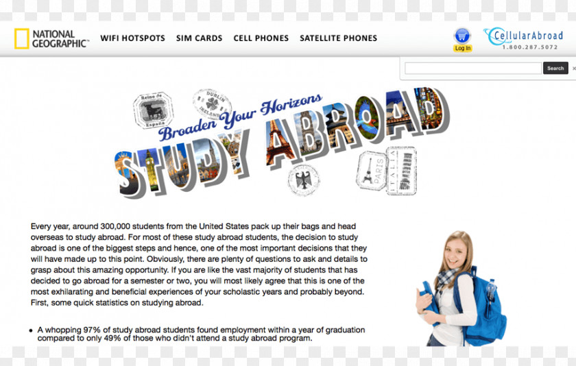 Geography Of Study Abroad Student Bachelor's Degree University Thesis PNG