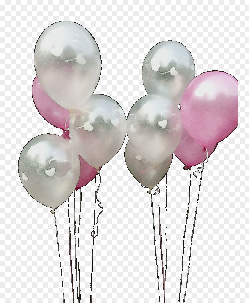 Pink Party Supply Watercolor PNG