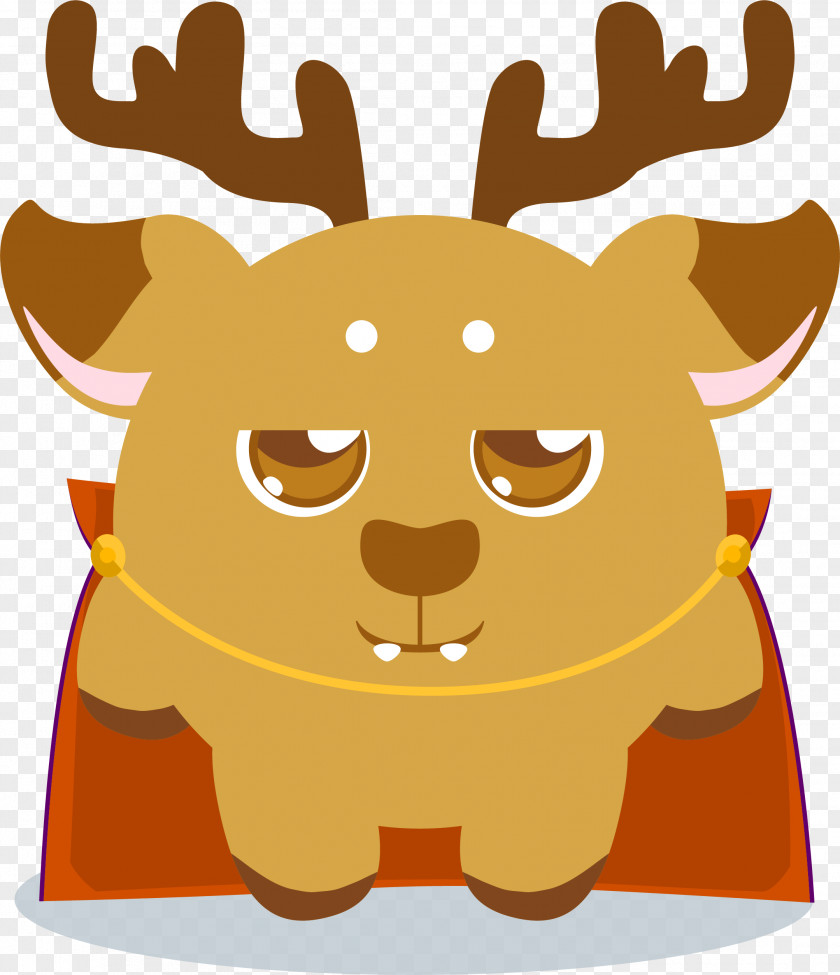 Cartoon Lovely Elk Reindeer Illustration PNG