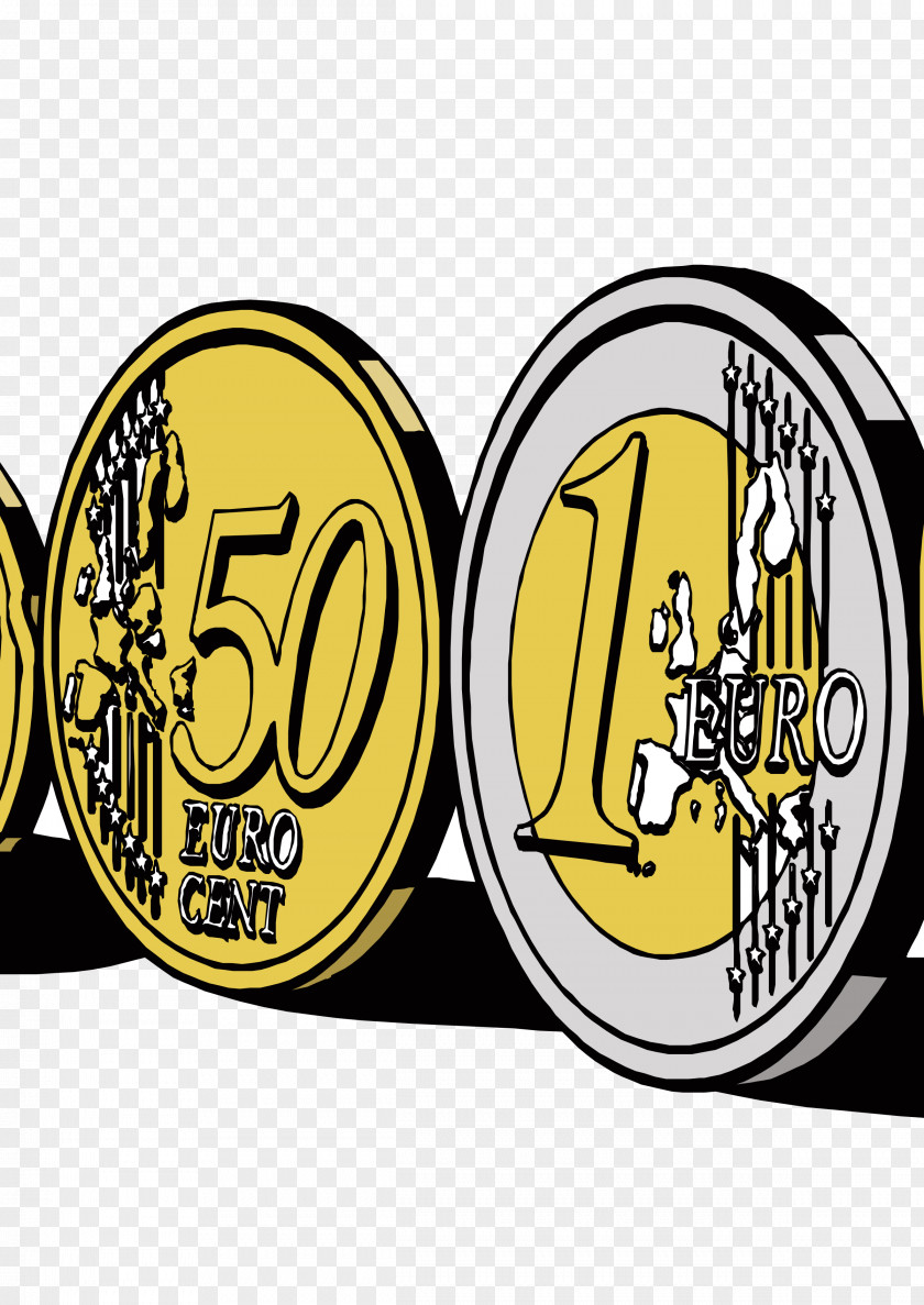 Euro 1 Cent Coin Coins Sign Clip Art PNG
