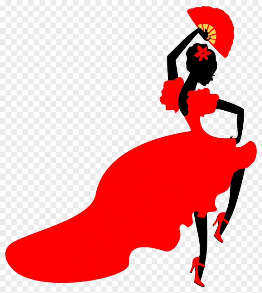 Silhouette Flamenco Ballet Dancer Clip Art PNG