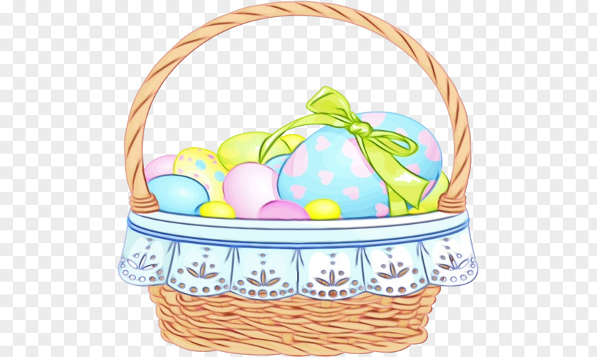 Wicker Holiday Easter Egg Background PNG