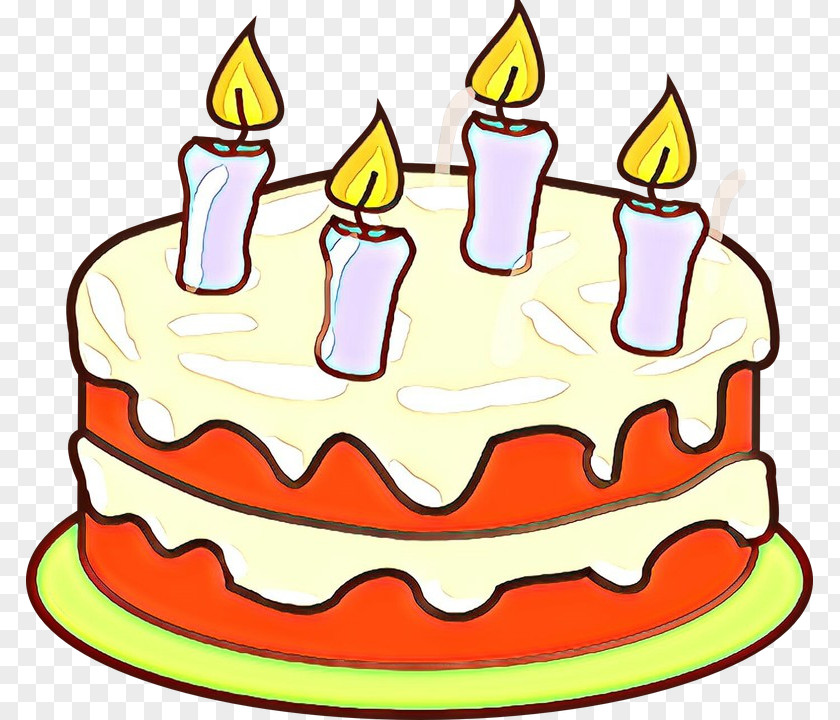 Yellow Baked Goods Birthday Candle PNG