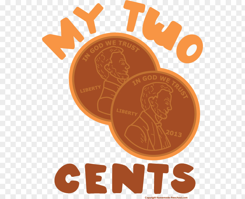 1 Cent Cliparts My Two Cents Penny Coin Clip Art PNG