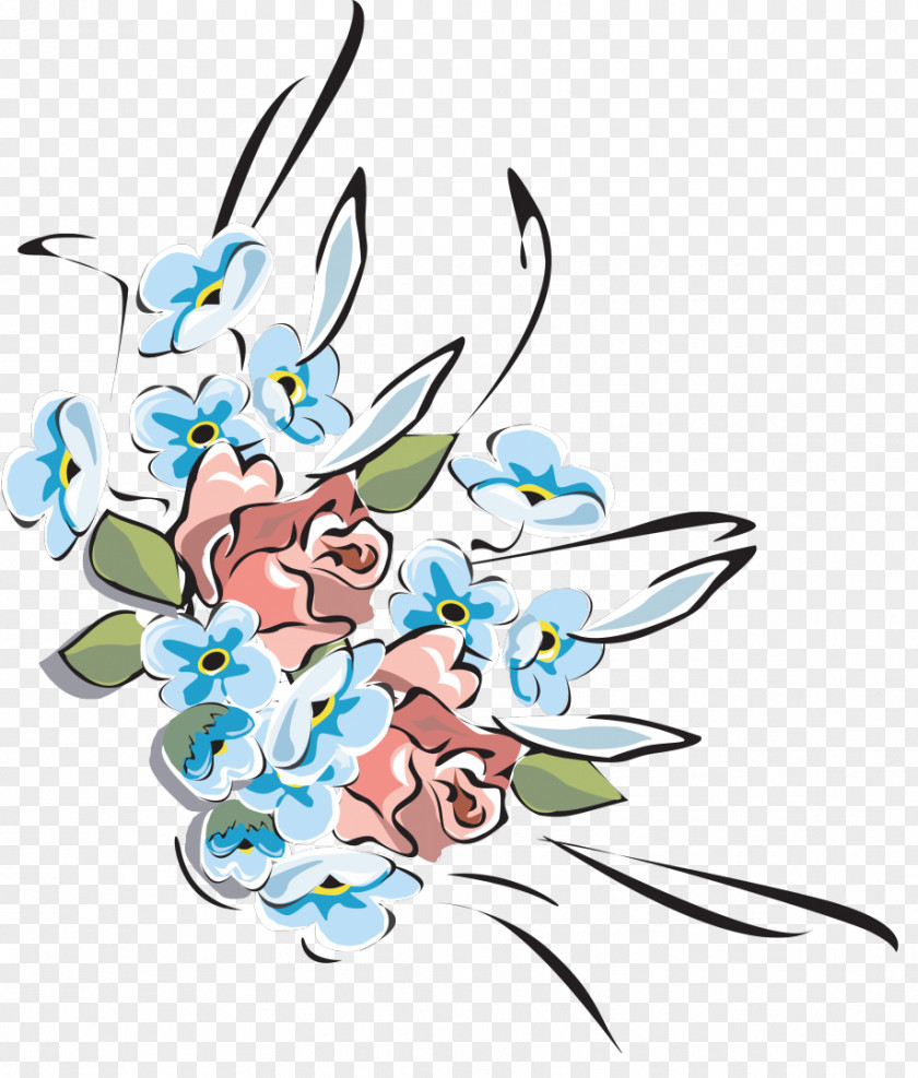 Flower Paint Cut Flowers Gift Clip Art PNG