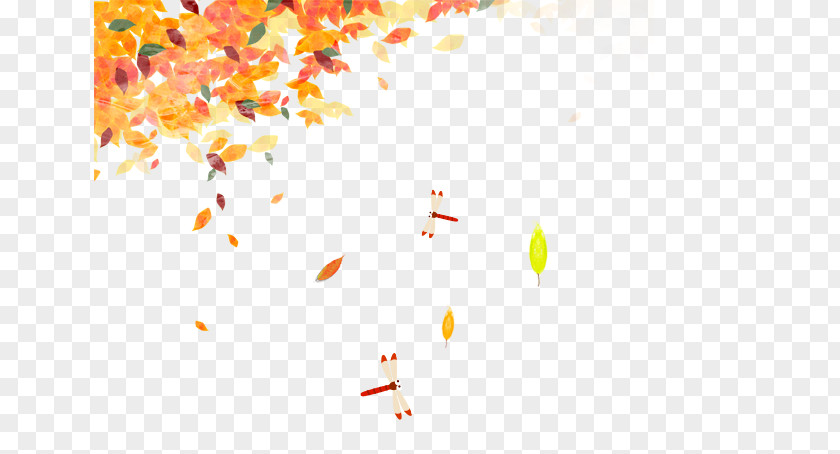 Autumn Leaves Dragonfly Leaf Color Deciduous Yellow PNG