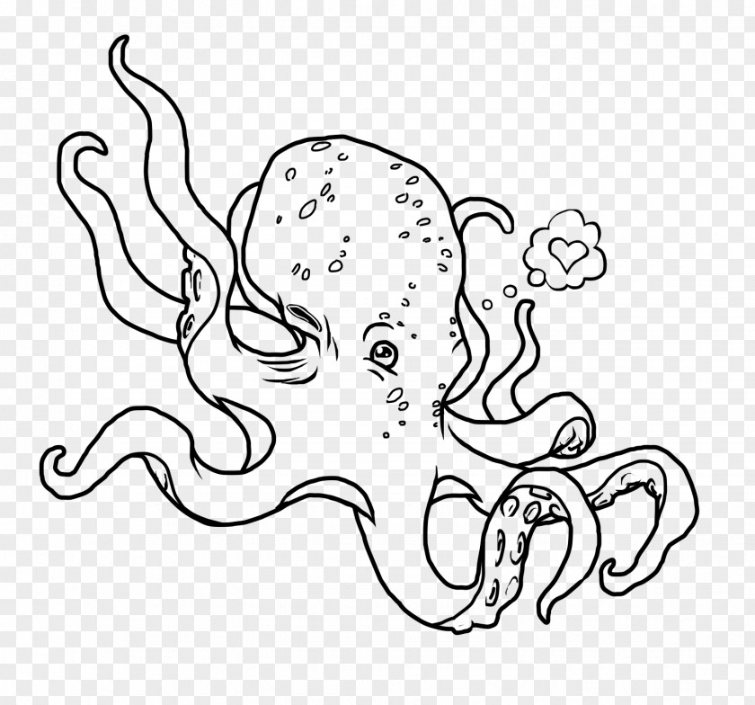 Octopus Drawing Line Art PNG