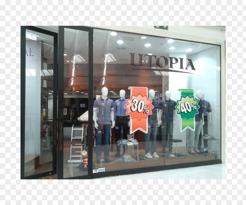 UTOPIA Display Window Case Glass Drawing PNG