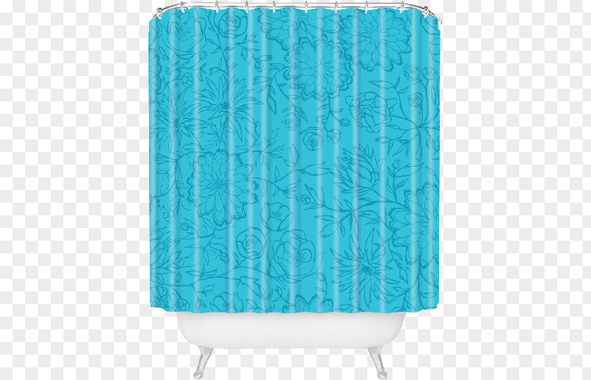 Desert Sky Douchegordijn Curtain Shower House Teal PNG