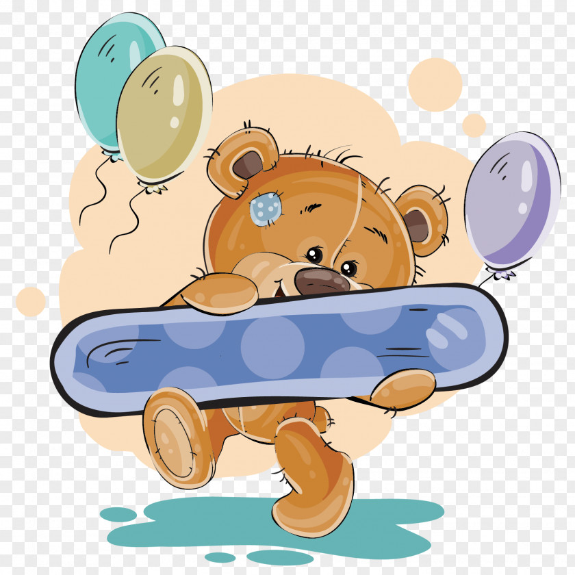 Vector Cartoon Bear Minus Number Drawing Set Illustration PNG