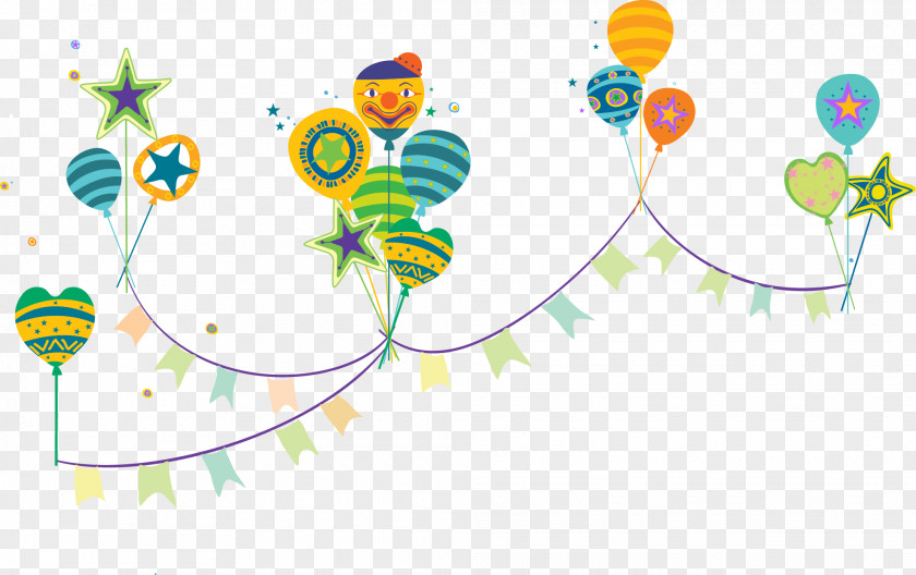 Floating Balloons Vector Balloon Ribbon PNG