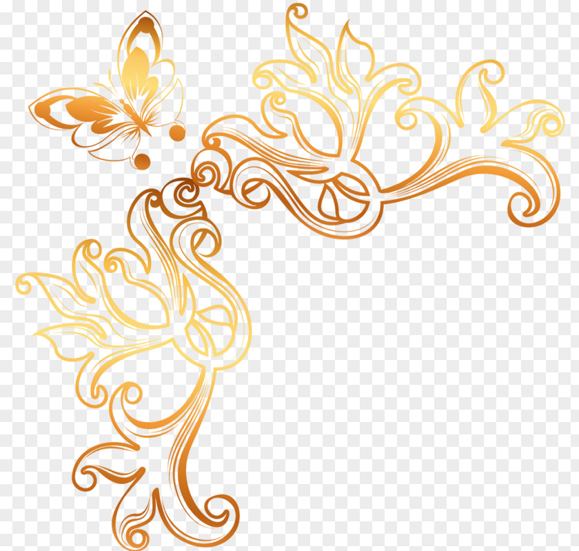 Golden Yellow Pattern Ornament Raster Graphics Clip Art PNG