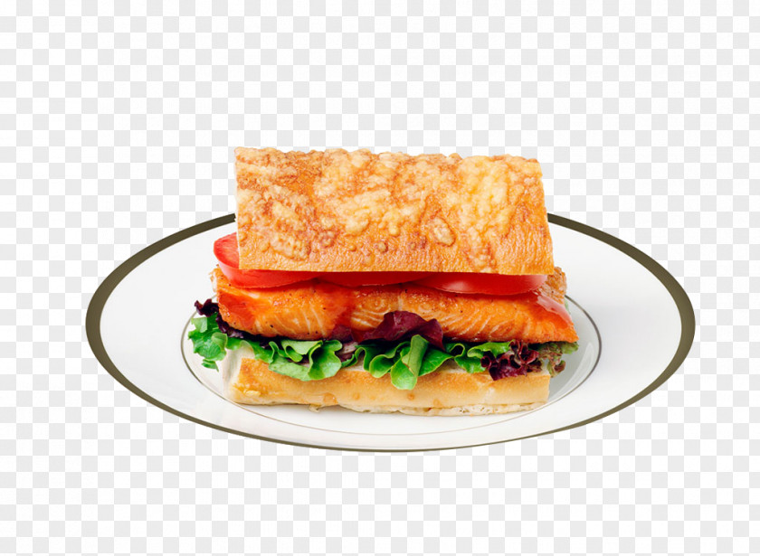 Breakfast Dish Sandwich Baguette Ham And Cheese Stuffing PNG