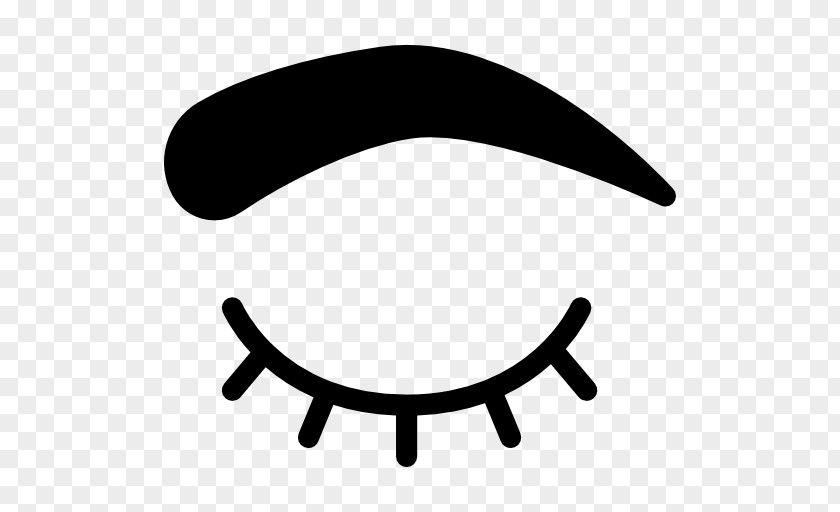 Closed Eyes Eyebrow PNG