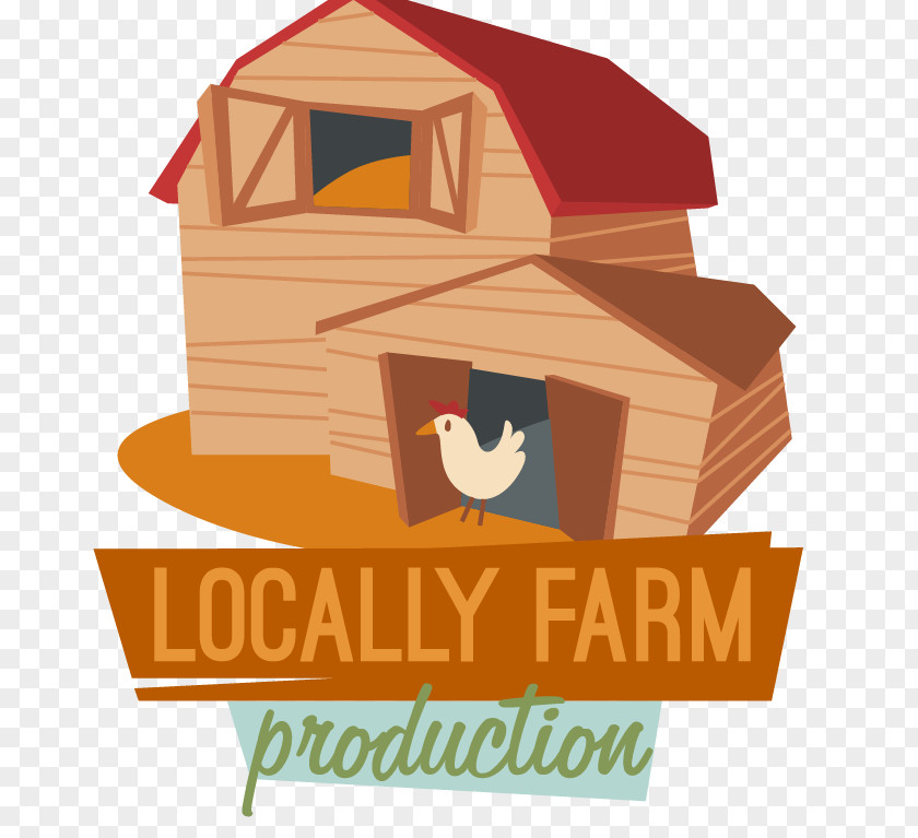 Playful Farm House Vector Material Chicken Logo Food PNG