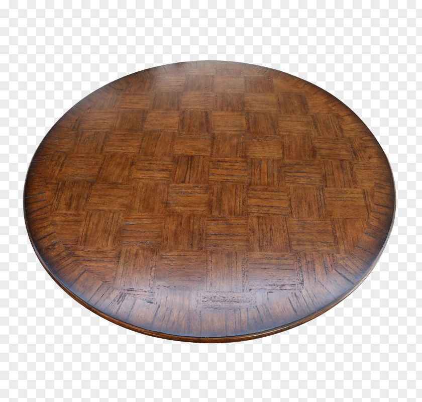 Round Rattan Table Matbord Hardwood Pedestal Parquetry PNG
