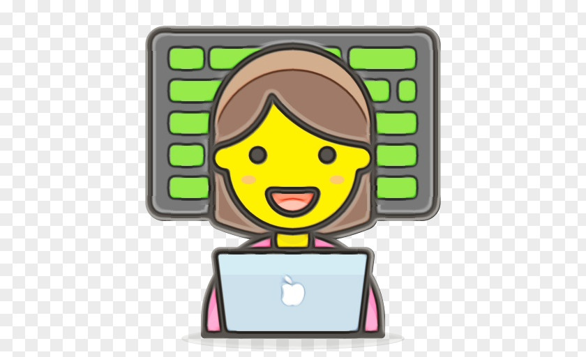 Yellow Cartoon Emoji Background PNG