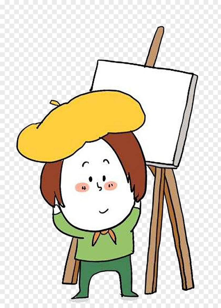 Child Painter Cartoon Painting PNG