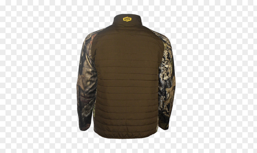 Mossy Oak Fleece Jacket With Hood Outerwear Sleeve Khaki Product PNG