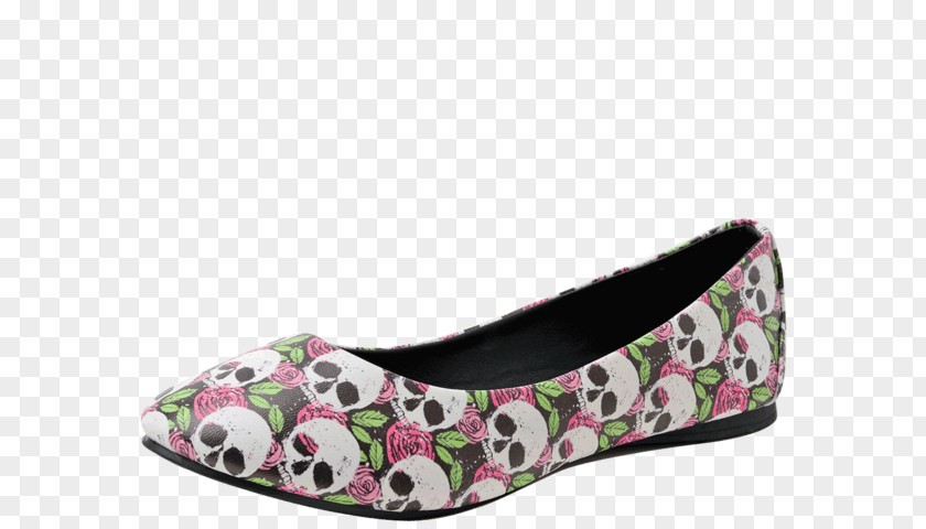 Pink Rose Skull Ballet FlatWomen Flats By T.U.K.Pink ShoePink T.U.K. PNG