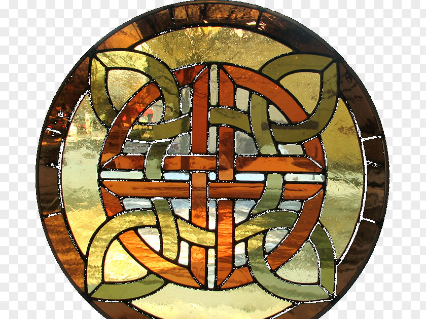 Window Stained Glass Celtic Knot Art PNG