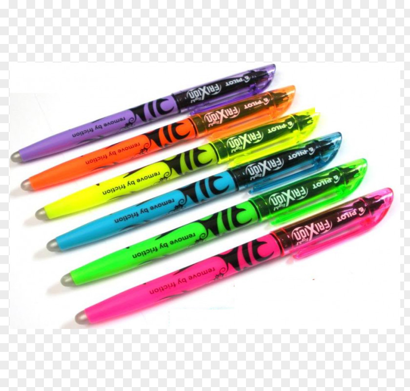 Eraser Pens Highlighter Pilot Frixion PNG