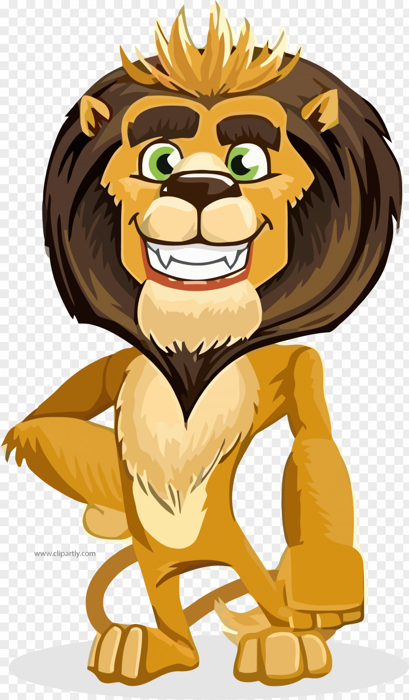 Lion Cartoon Drawing Character Vector Graphics PNG