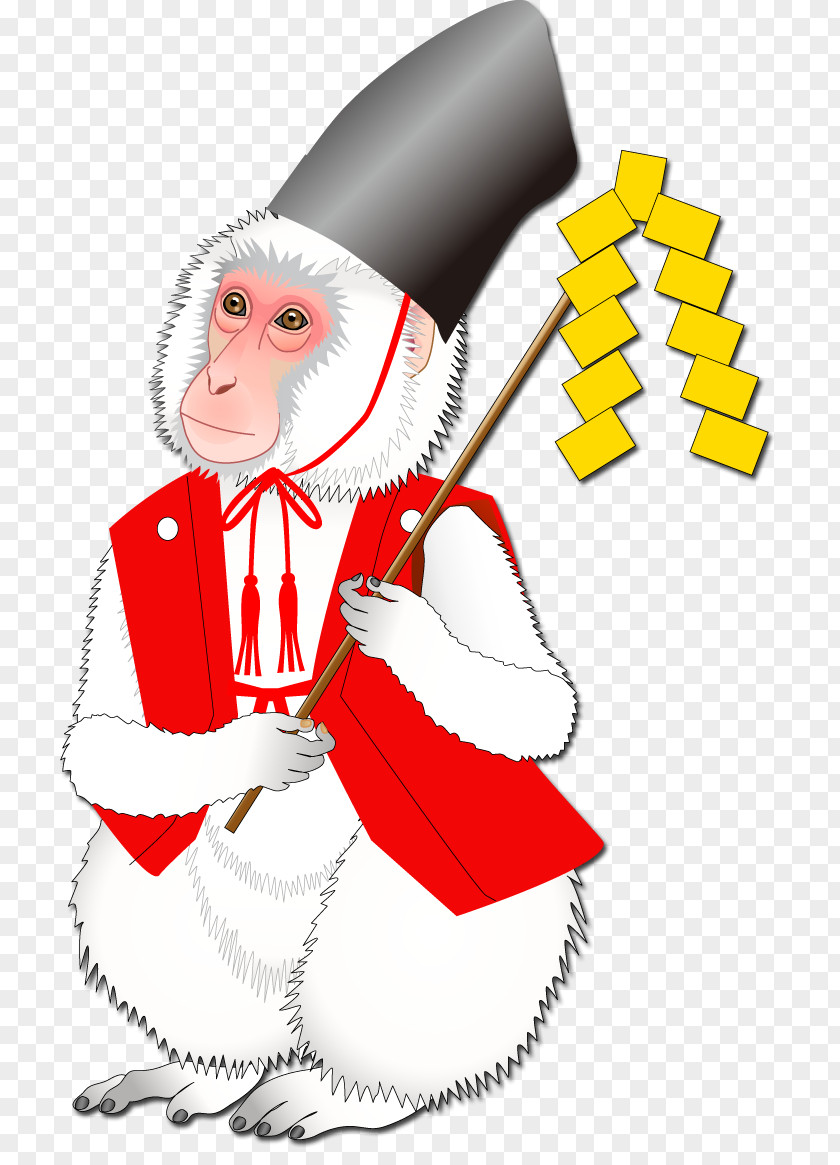 Monkey Santa Claus Christmas Ornament Profession Illustration PNG