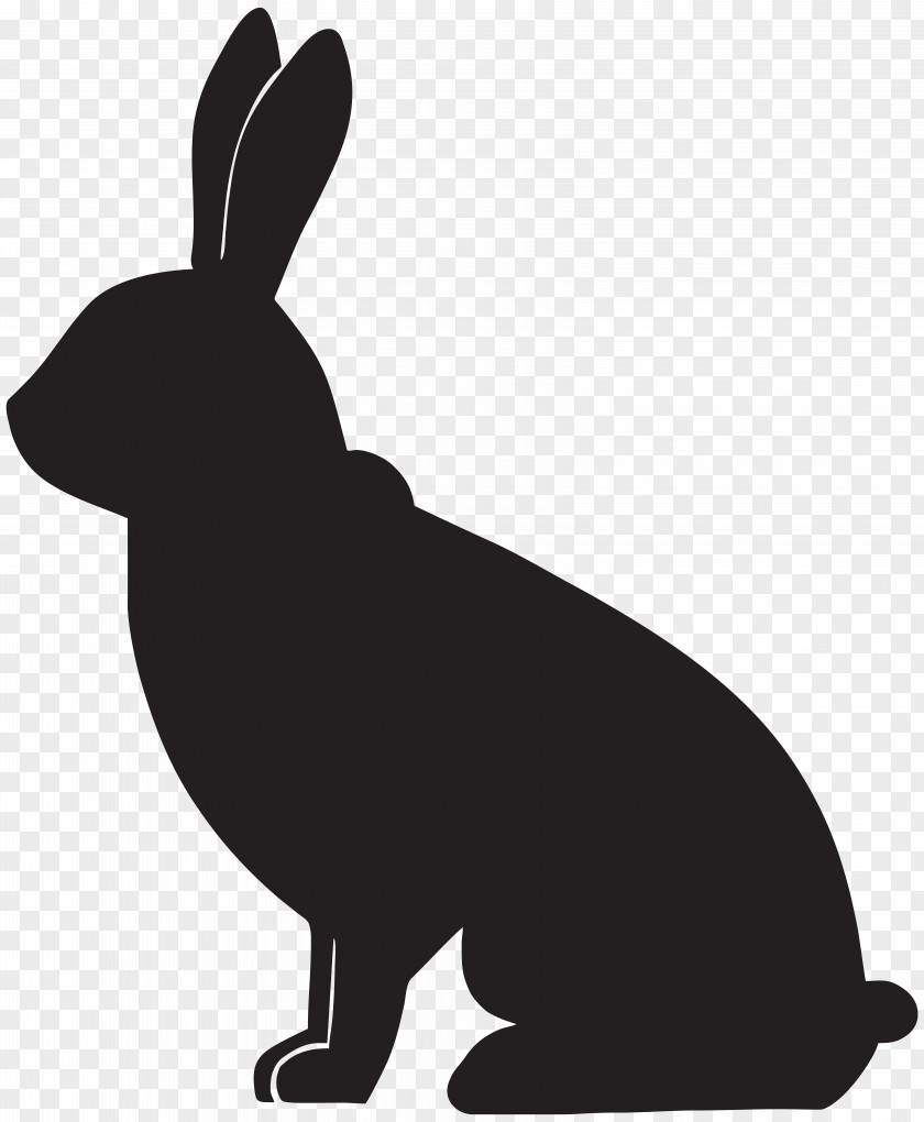 Rabbit Silhouette Clip Art Image PNG