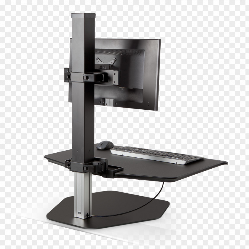 Sit-stand Desk Computer Monitors Standing Workstation Keyboard PNG