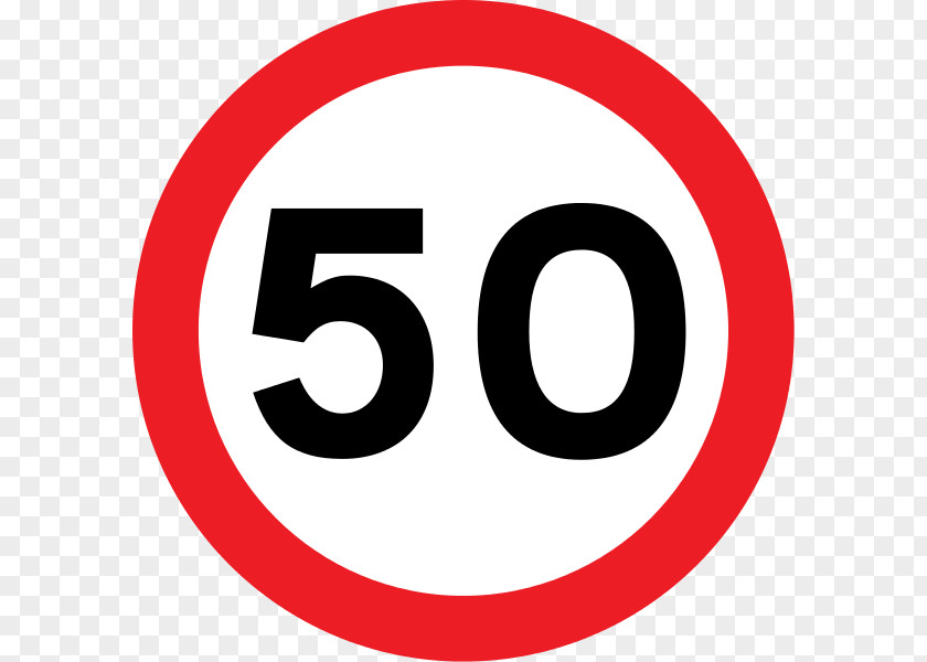 Traffic Sign Car Speed Limit Miles Per Hour PNG