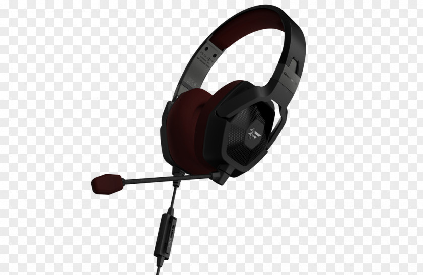 Black Matte Monster Cable Electronic Sports GamerHeadphones 137048-00 Fatal1ty FxM 100 High Performance Gaming Over-Ear Headphones PNG