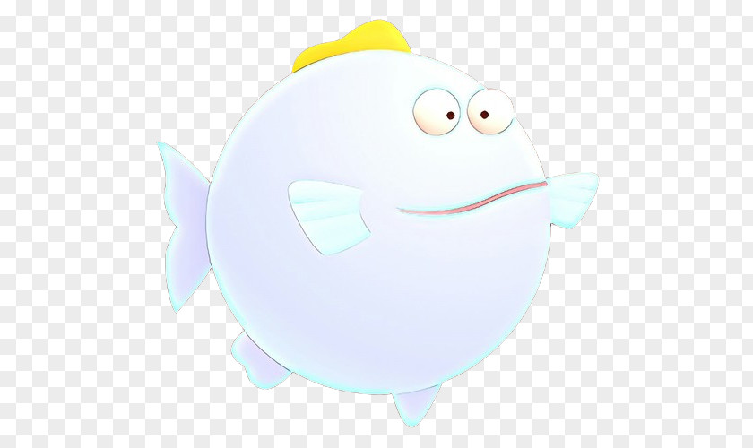 Cartoon Turquoise Fish Smile PNG