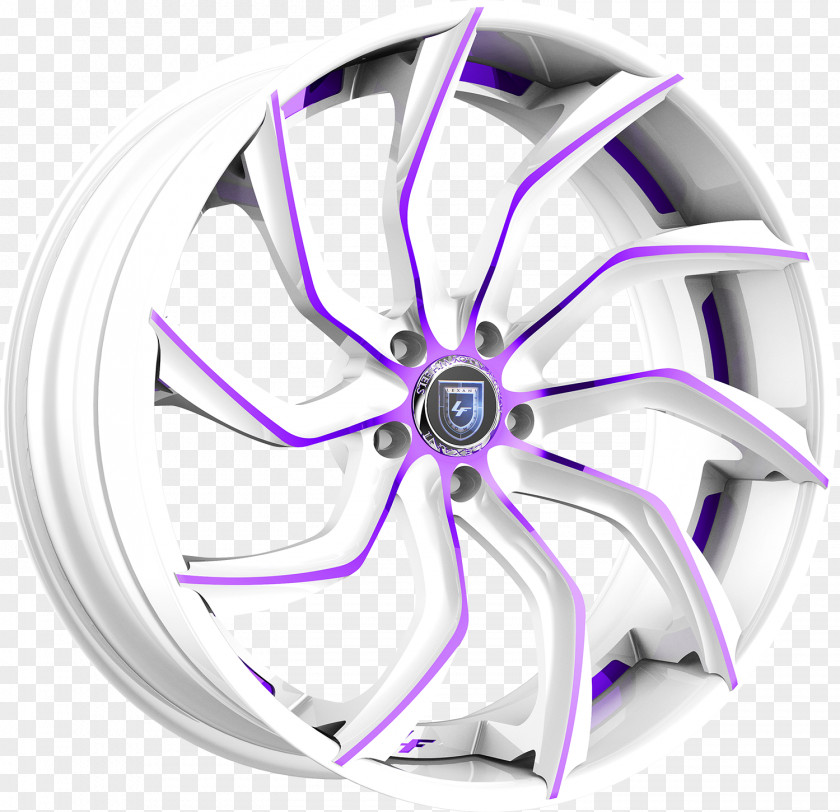 Lexani Wheel Corp Alloy Spoke Rim Purple PNG