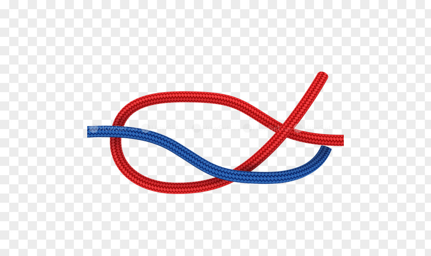 Single Carrick Bend Knot Rope Knitting PNG
