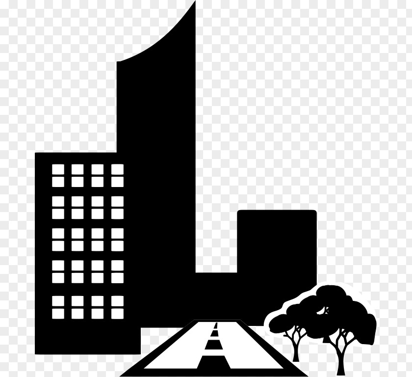 Black Gray City Silhouette Pictogram Information PNG
