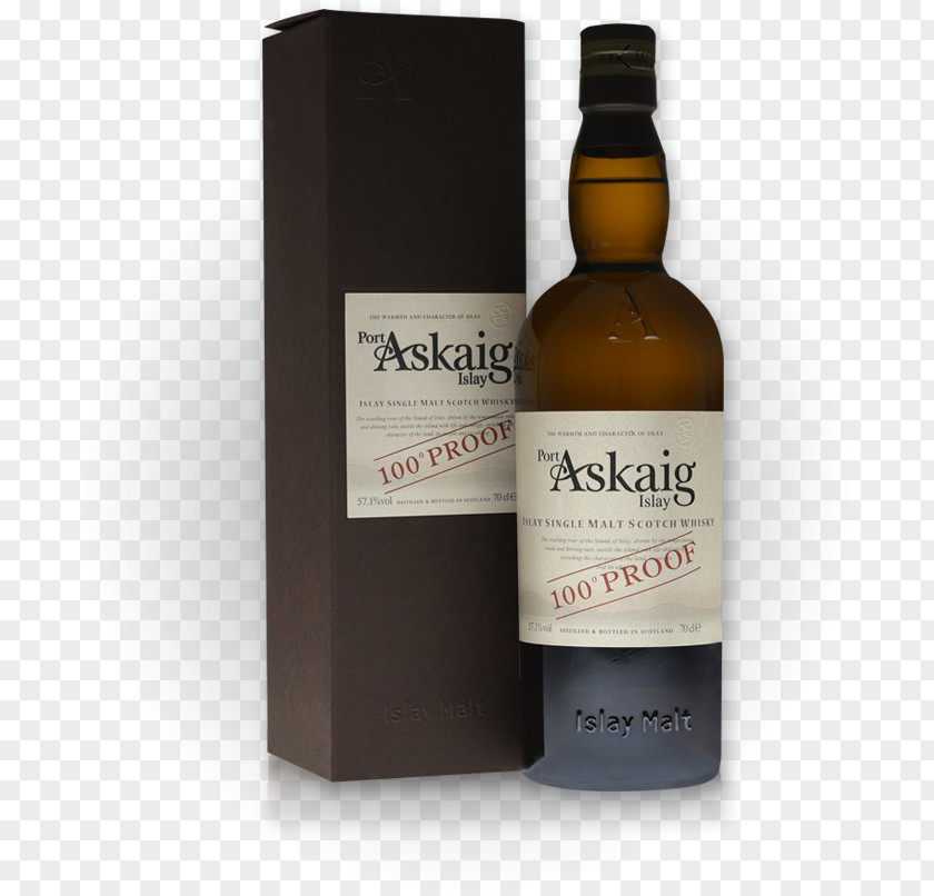 Bottle Port Askaig Whiskey Single Malt Whisky Scotch Islay PNG
