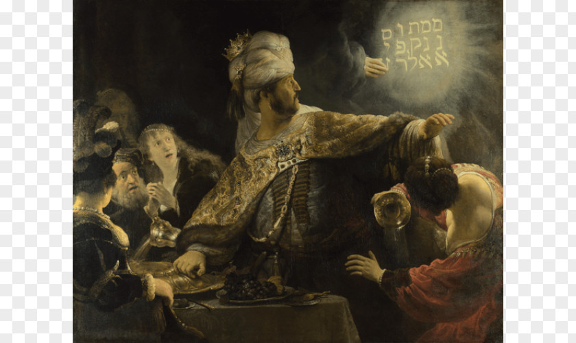 Painting Belshazzar's Feast National Gallery Art Exhibition PNG