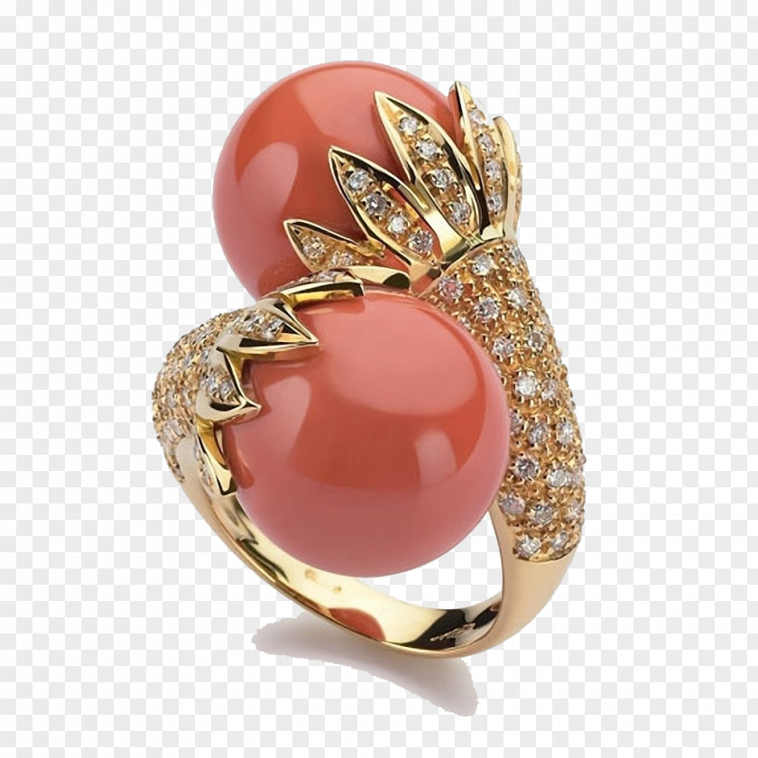 Stone Ring Jewellery Coral Goldsmith PNG