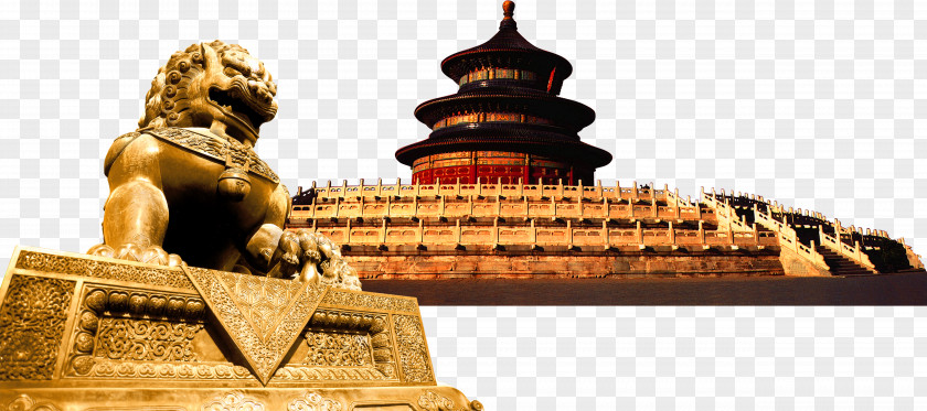 Classic Beijing Tiantan Stone Lion Construction Forbidden City PNG