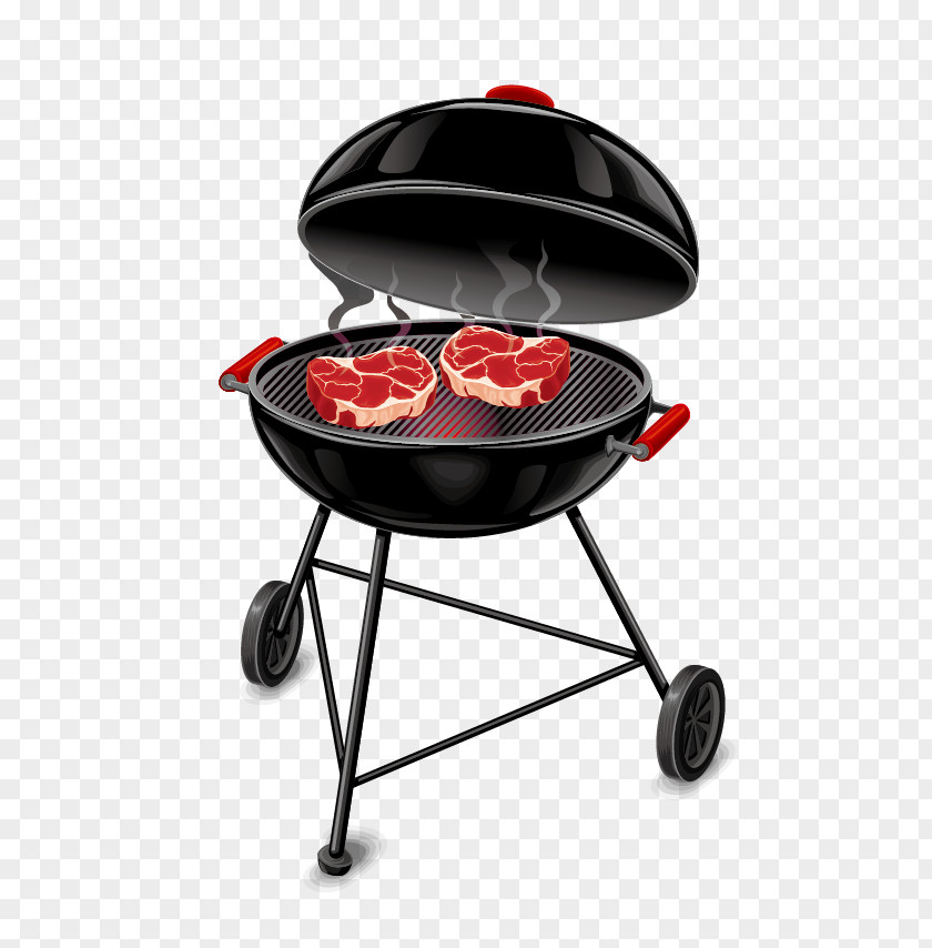 Creative Black Barbecue Grill Poster Food PNG