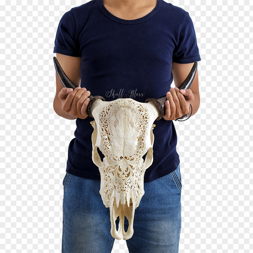 Ganesha XL Horns Skull Cattle Neck PNG